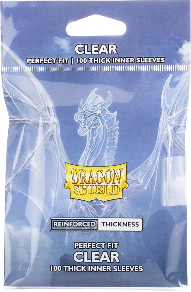 Dragon Shield Perfect Fit Thick Inner Sleeves — Clear (100 sleeves)