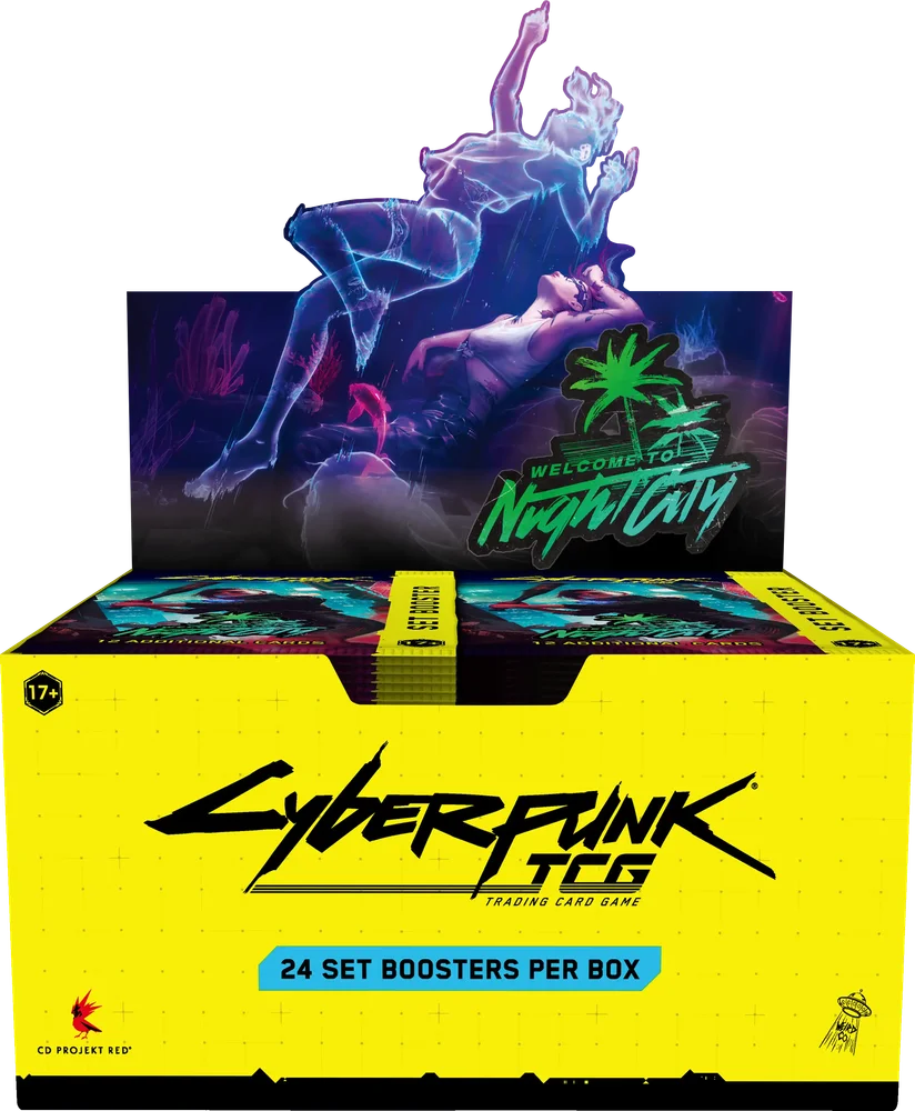 Display Cyberpunk TCG Welcome to Night City — 24 boosters, édition française (visuel indicatif)